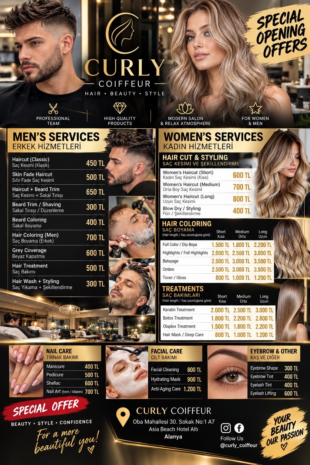 Curly Coiffeur Alanya – Hair, Beauty & Style